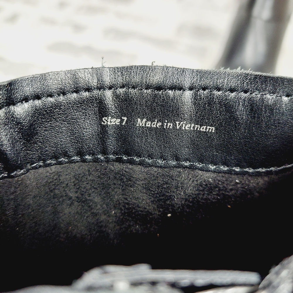 Black Leather Ankle Boots - Picture 10 of 11